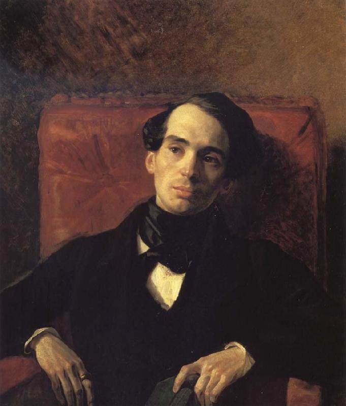 Karl Briullov Portrait of alexander strugovshchikov oil painting image